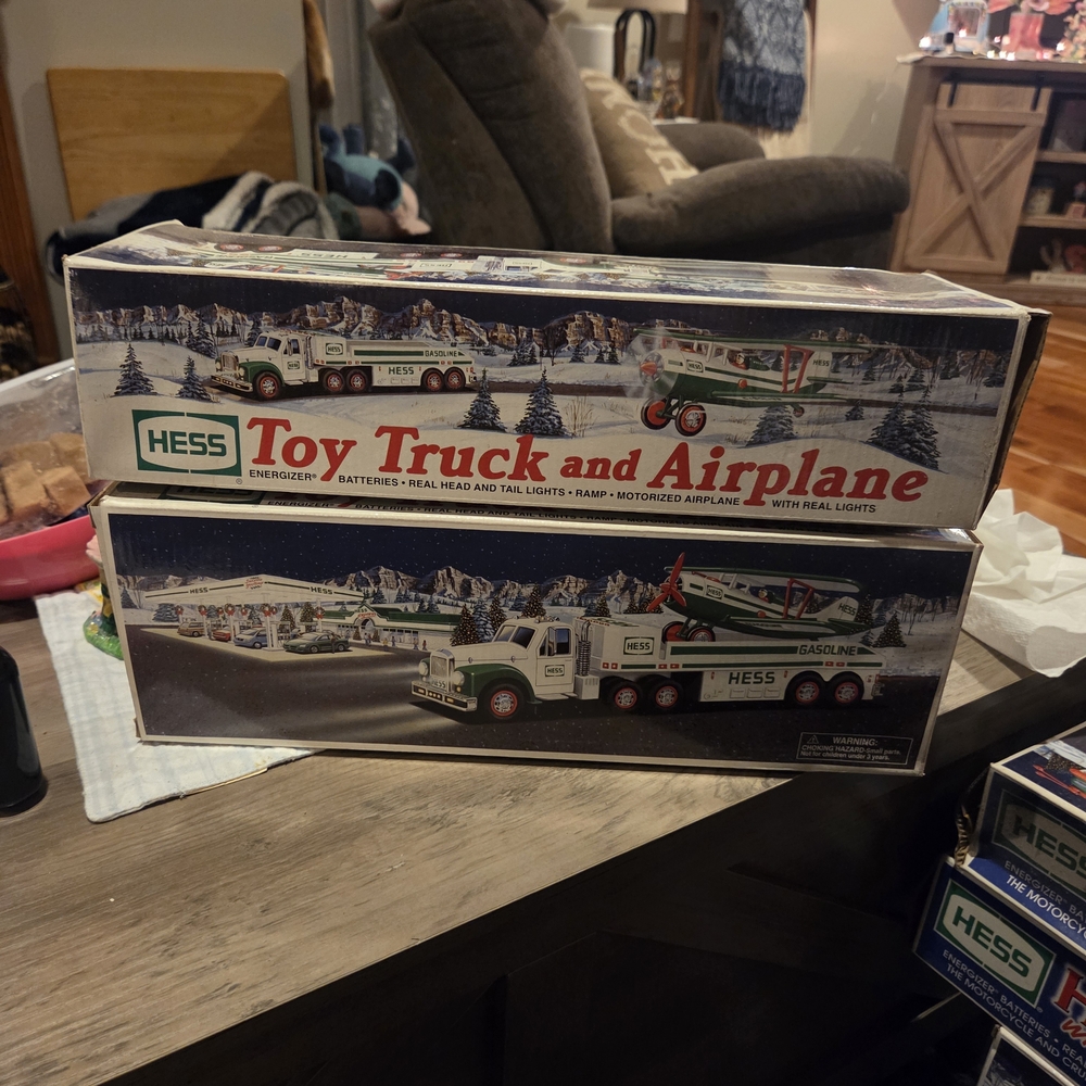 Toy Truck and Airplane - White and Green